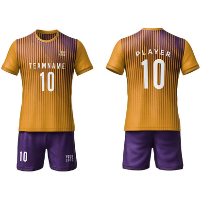Custom Soccer Uniform – Stripe Design – Personalized Team Kit