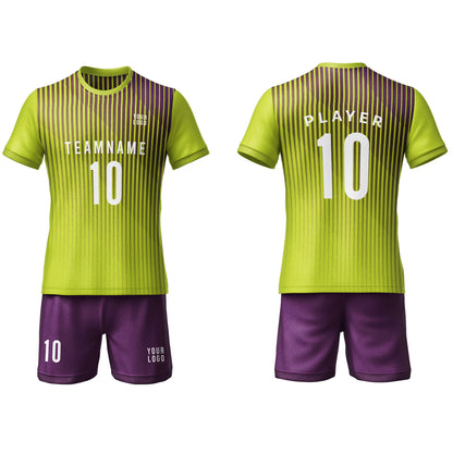 Custom Soccer Uniform – Stripe Design – Personalized Team Kit