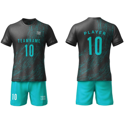 Custom Soccer Uniform – Brush Stroke Design – Personalized Team Kit