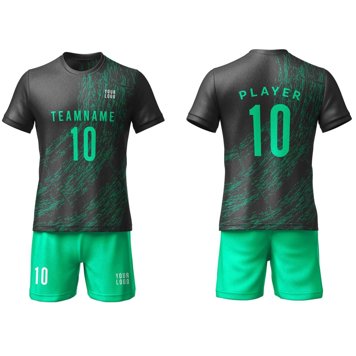 Custom Soccer Uniform – Brush Stroke Design – Personalized Team Kit