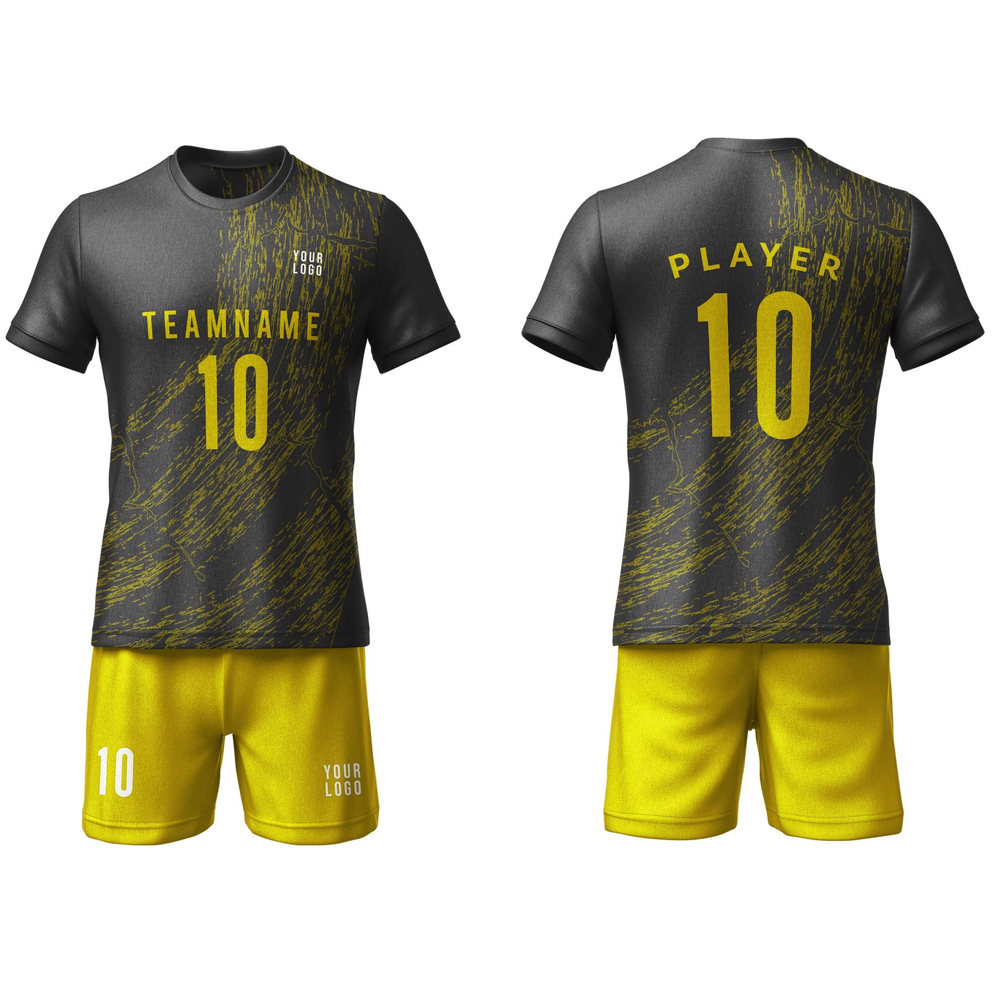 Custom Soccer Uniform – Brush Stroke Design – Personalized Team Kit