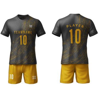 Custom Soccer Uniform – Brush Stroke Design – Personalized Team Kit