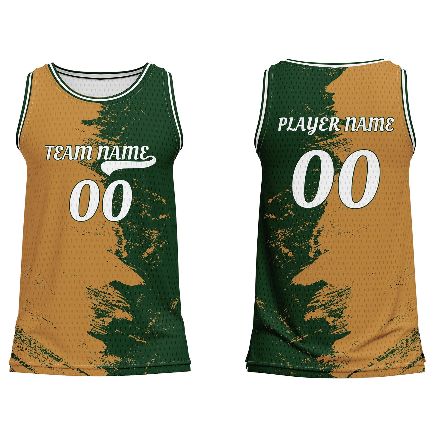 Custom Basketball Tank Top – Split Gradient Design – Personalized Gear