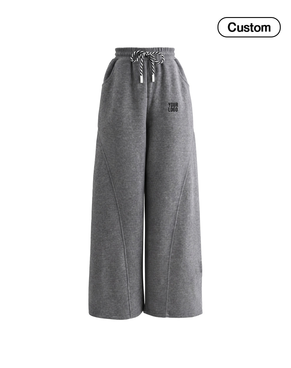 Custom Women Wide-Leg Trousers - Panel Seam - Personalized