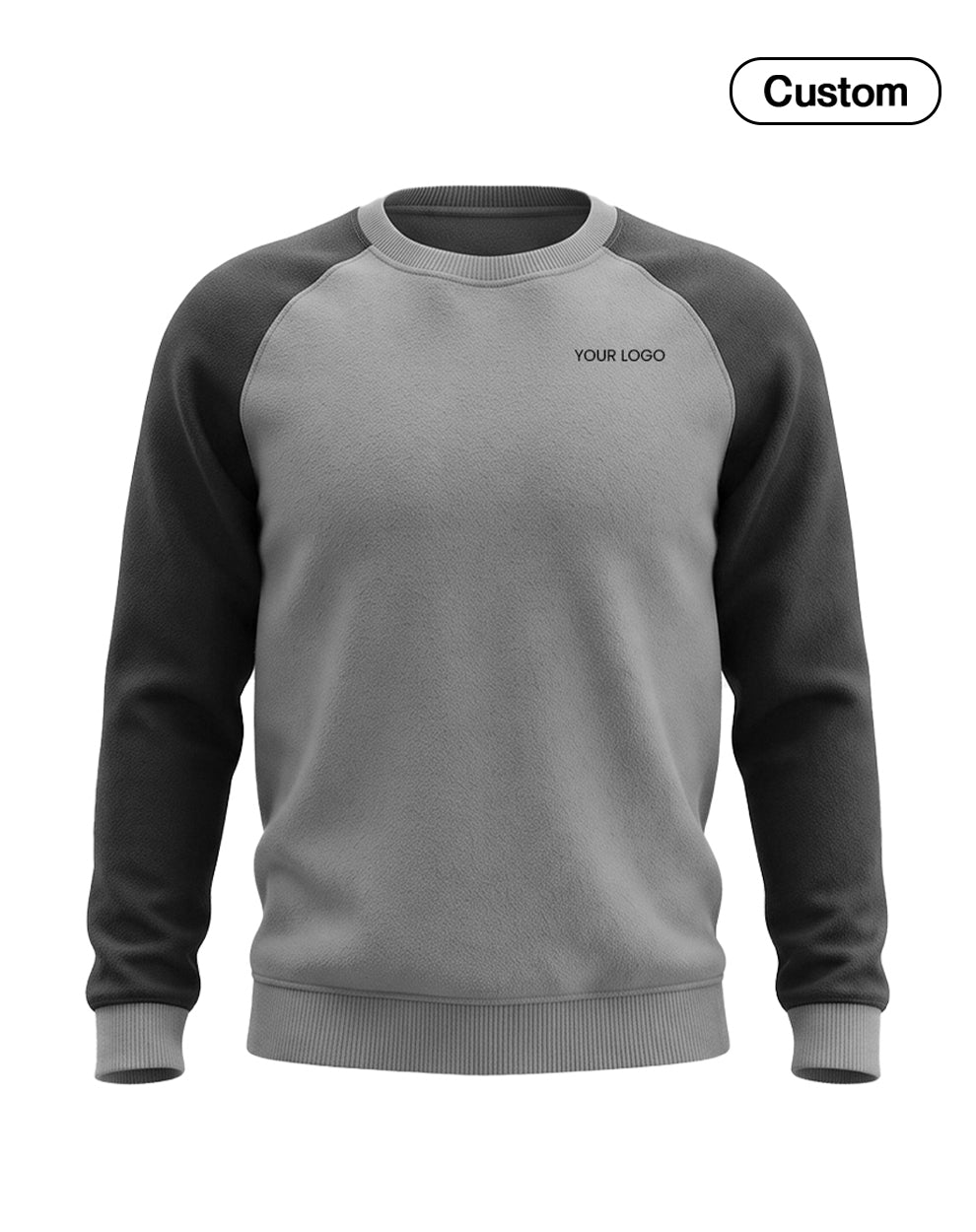 Custom Men Sweatshirt - Raglan Color Block - Personalized Pullover