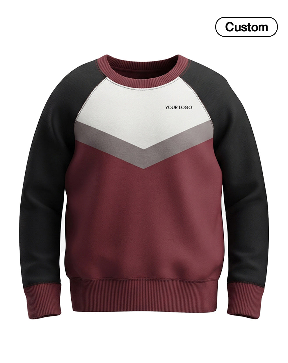 Custom Men Sweatshirt - Chevron Stripe Raglan - Personalized Pullover