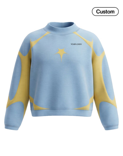 Custom Women Sweatshirt - Starburst Graphic - Personalized Pullover