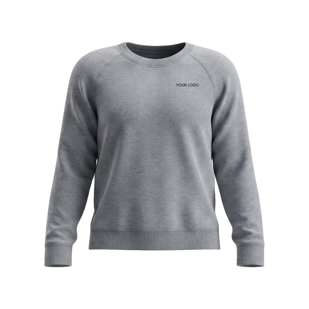 Custom Men Sweatshirt - Solid Raglan Design - Personalized Crewneck