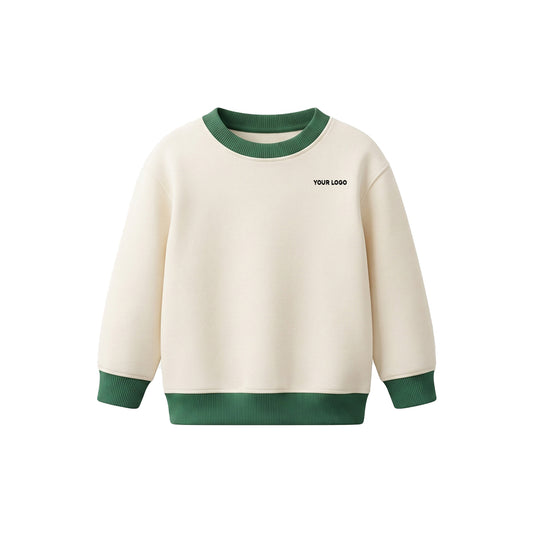 Custom Girls Sweatshirt - Contrast Rib Crewneck - Personalized Top