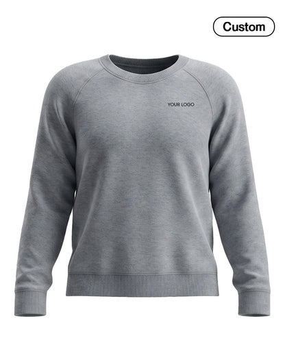 Custom Men Sweatshirt - Solid Raglan Design - Personalized Crewneck