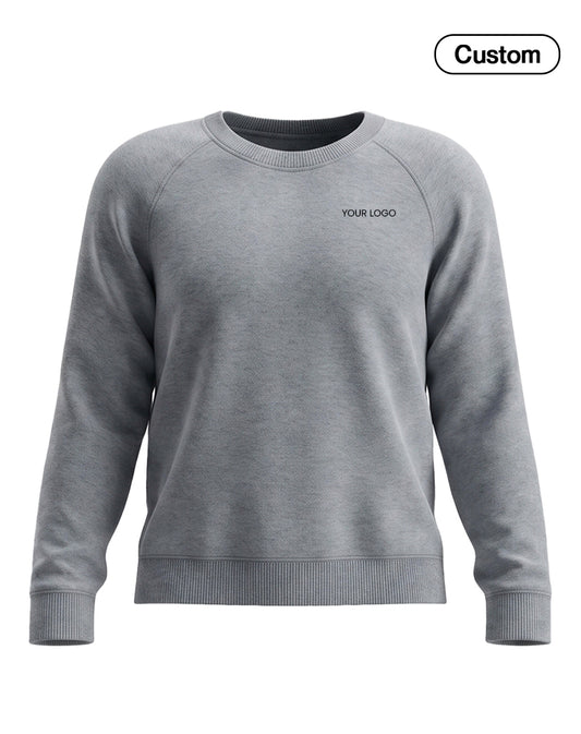 Custom Men Sweatshirt - Solid Raglan Design - Personalized Crewneck