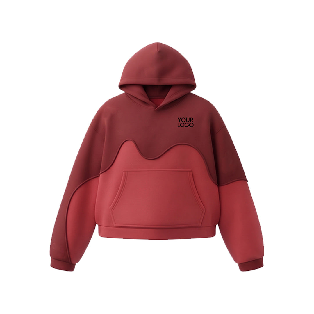 Custom Premium Hoodie - Flow Wave Design - Personalized Top