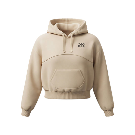 Custom Premium Hoodie - Solid Arc Chest Panel - Personalized Top