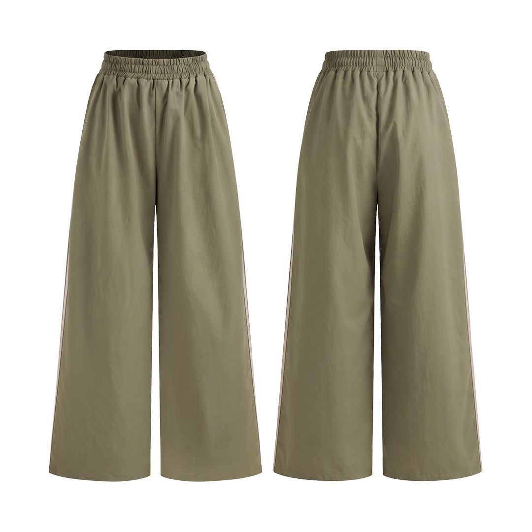 Custom Women Wide-Leg Trousers - Contrast Panels - Personalized