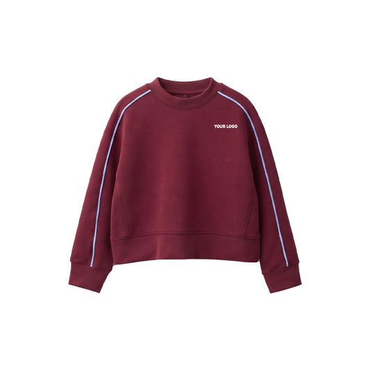 Custom Girls Sweatshirt - Raglan Side Stripe Detail- Personalized