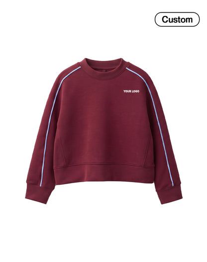 Custom Boys Sweatshirt - Raglan Side Stripe Detail - Personalized