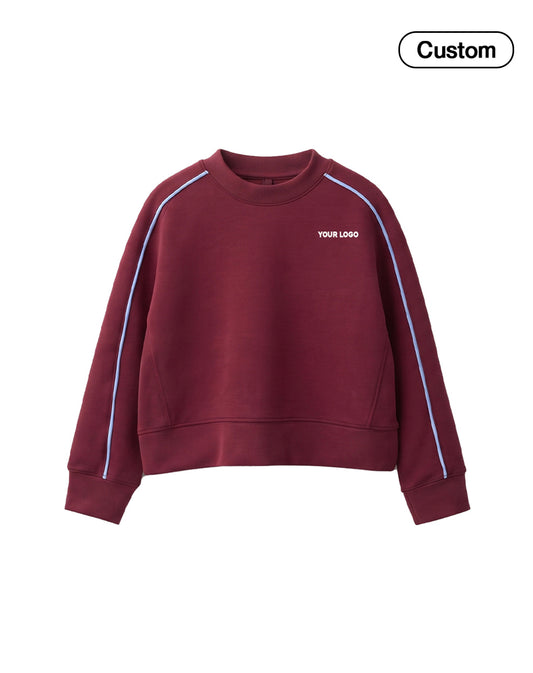 Custom Girls Sweatshirt - Raglan Side Stripe Detail- Personalized