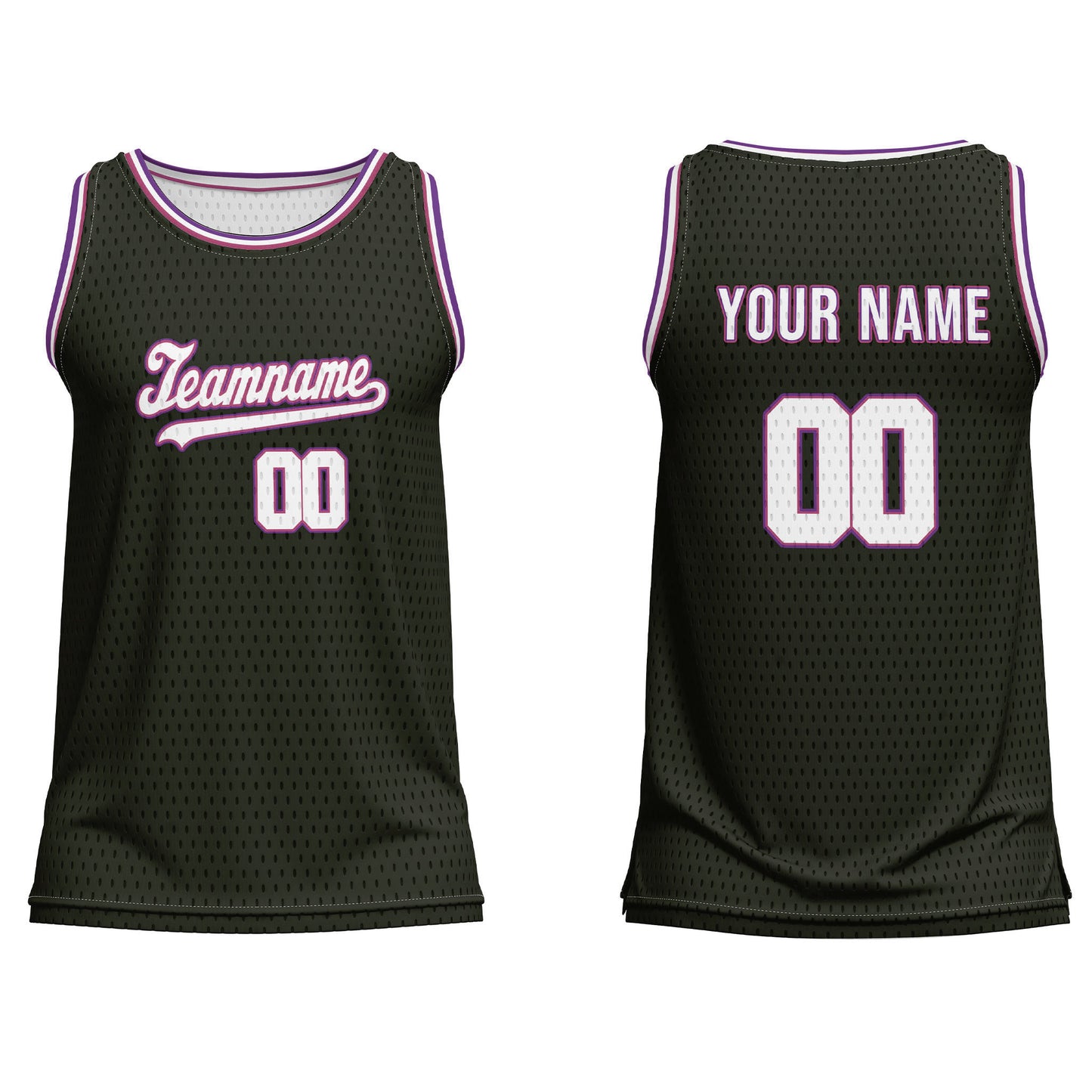 Custom Basketball Tank Top – Dark Tone – Personalized Jersey