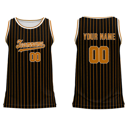 Custom Basketball Tank Top – Dark Tone Pinstripe – Personalized Jersey
