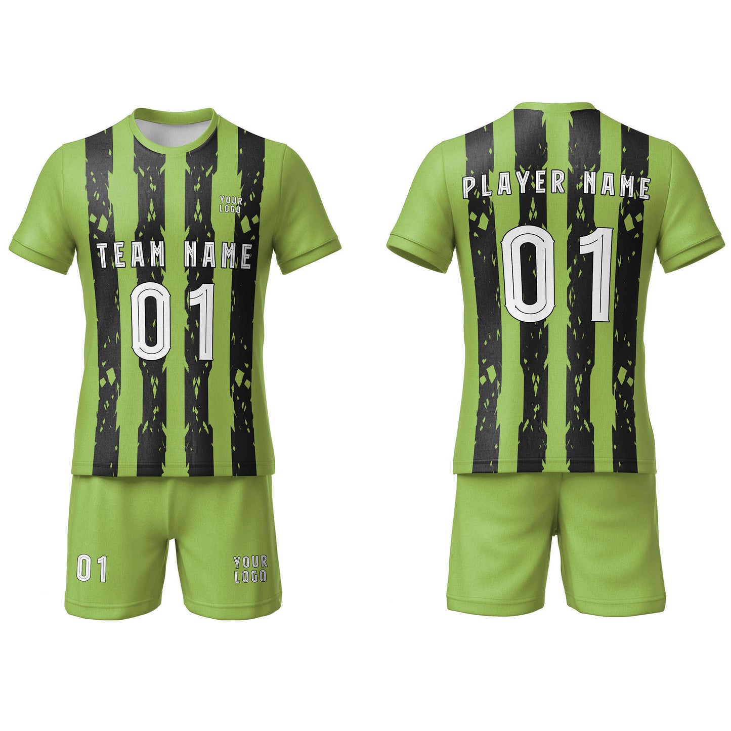 Custom Soccer Uniform – Tread Stripe Design – Personalized Kit