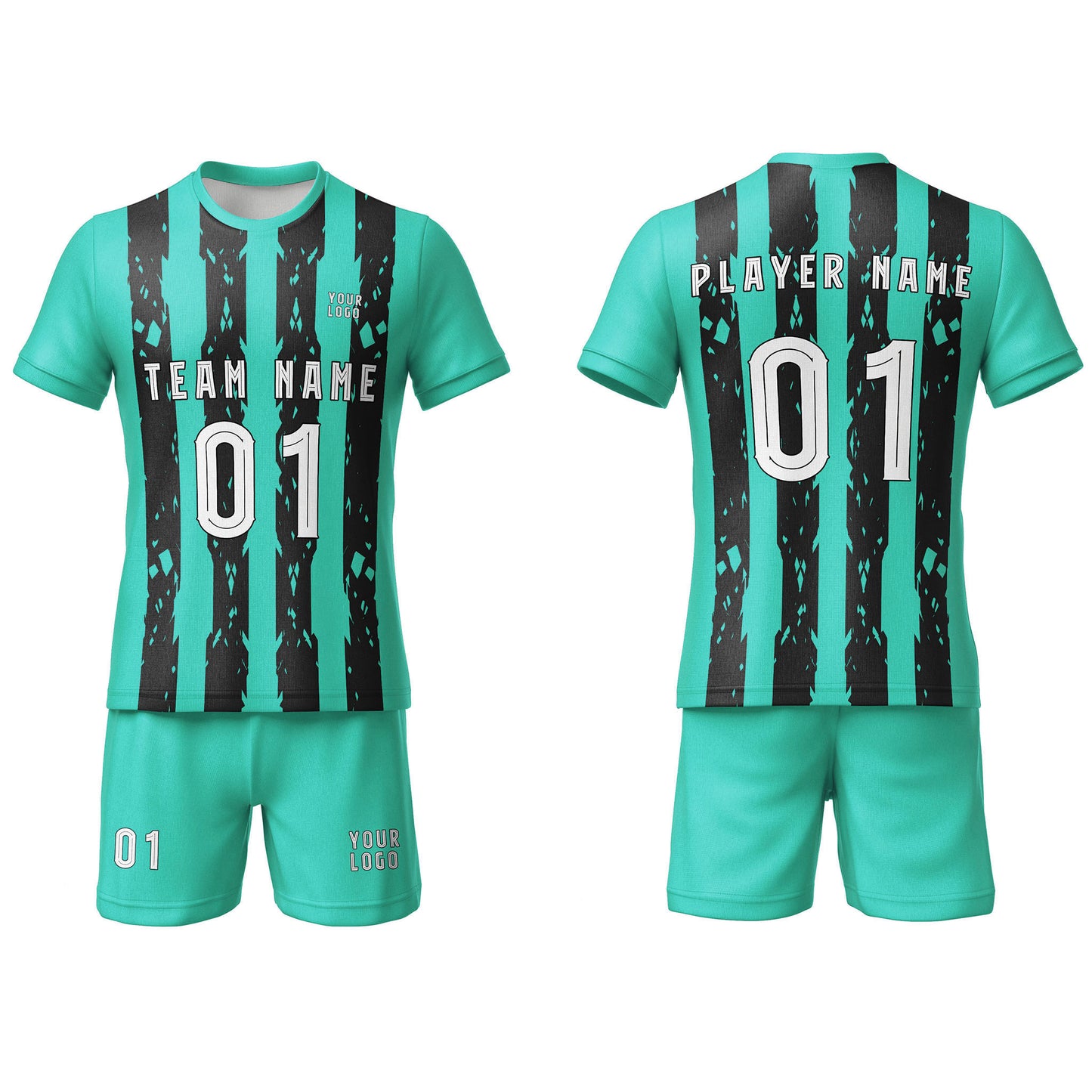 Custom Soccer Uniform – Tread Stripe Design – Personalized Kit