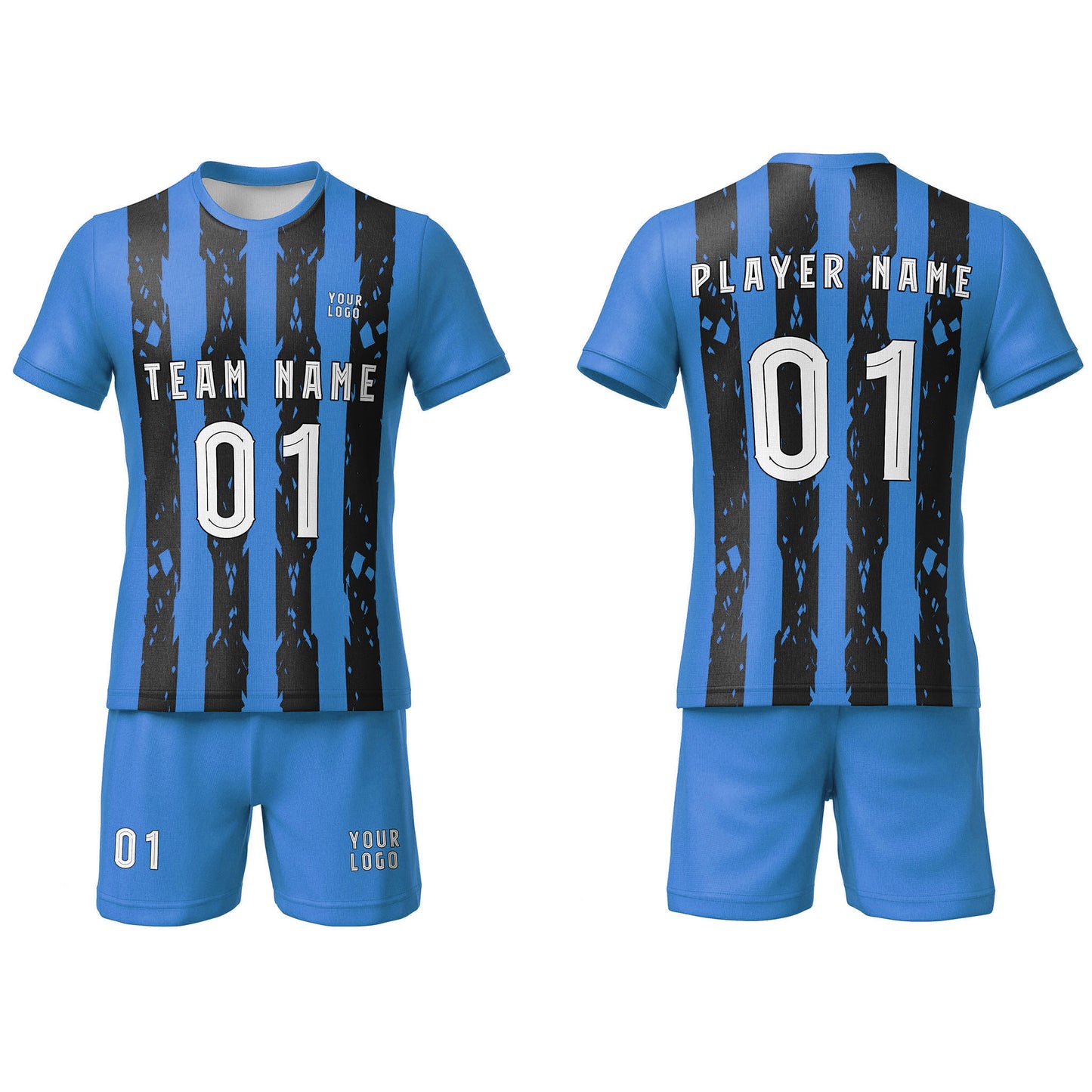 Custom Soccer Uniform – Tread Stripe Design – Personalized Kit