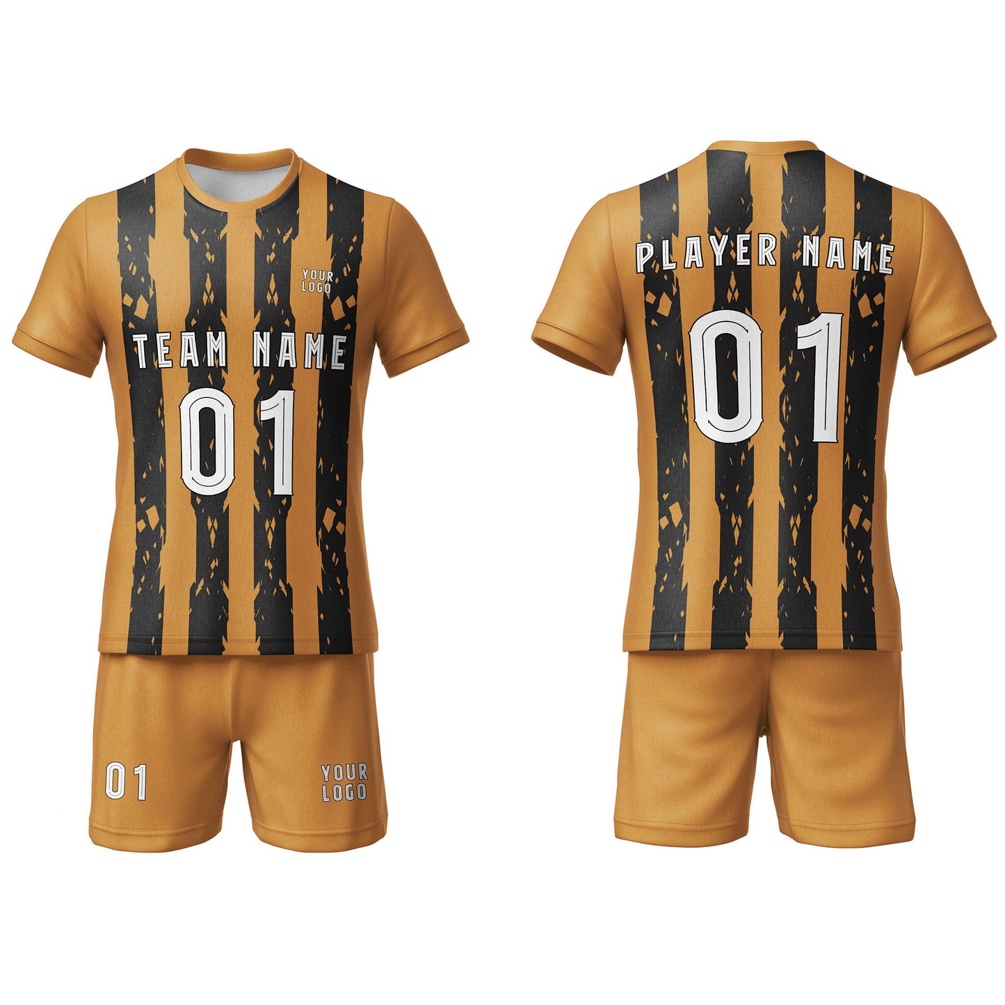 Custom Soccer Uniform – Tread Stripe Design – Personalized Kit