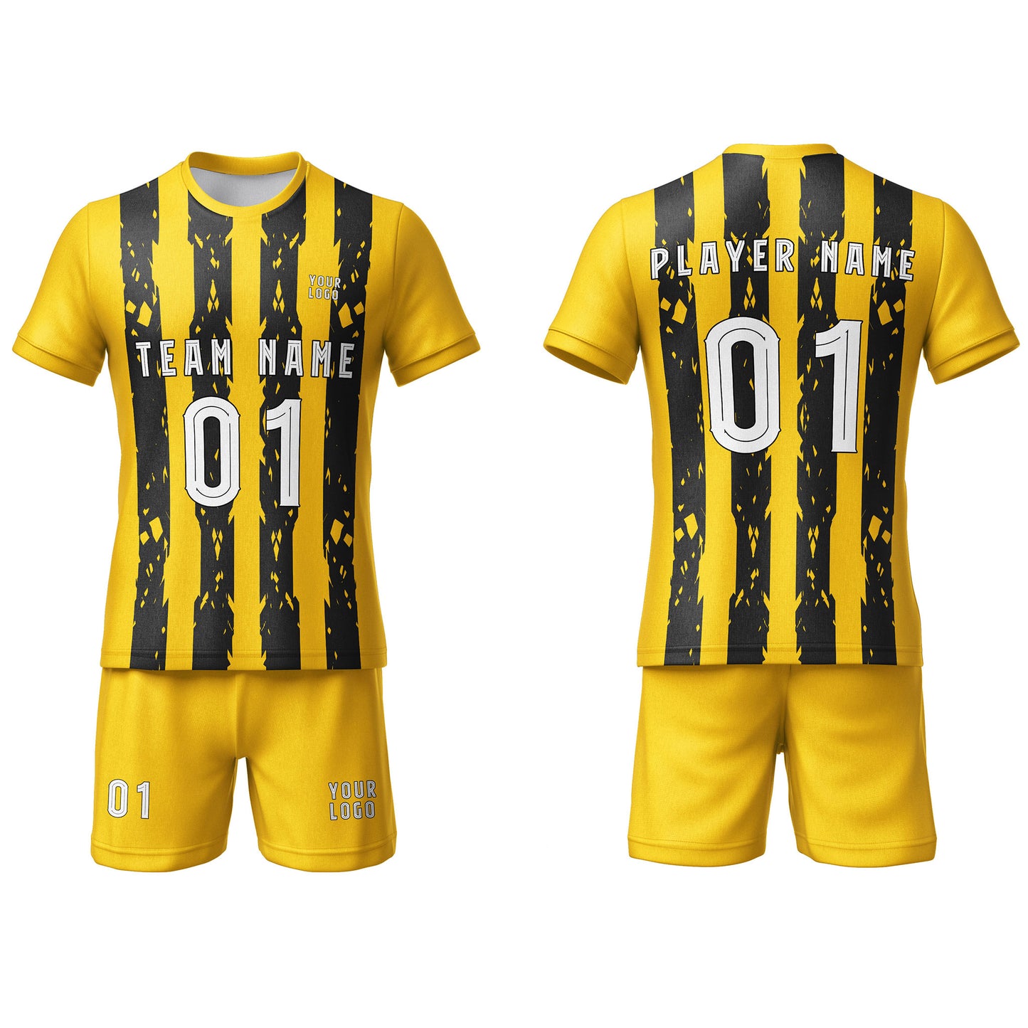 Custom Soccer Uniform – Tread Stripe Design – Personalized Kit