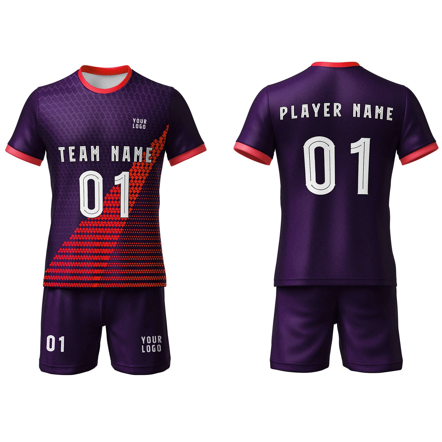 Custom Soccer Uniform - Accent Design - Personalized Uniform
