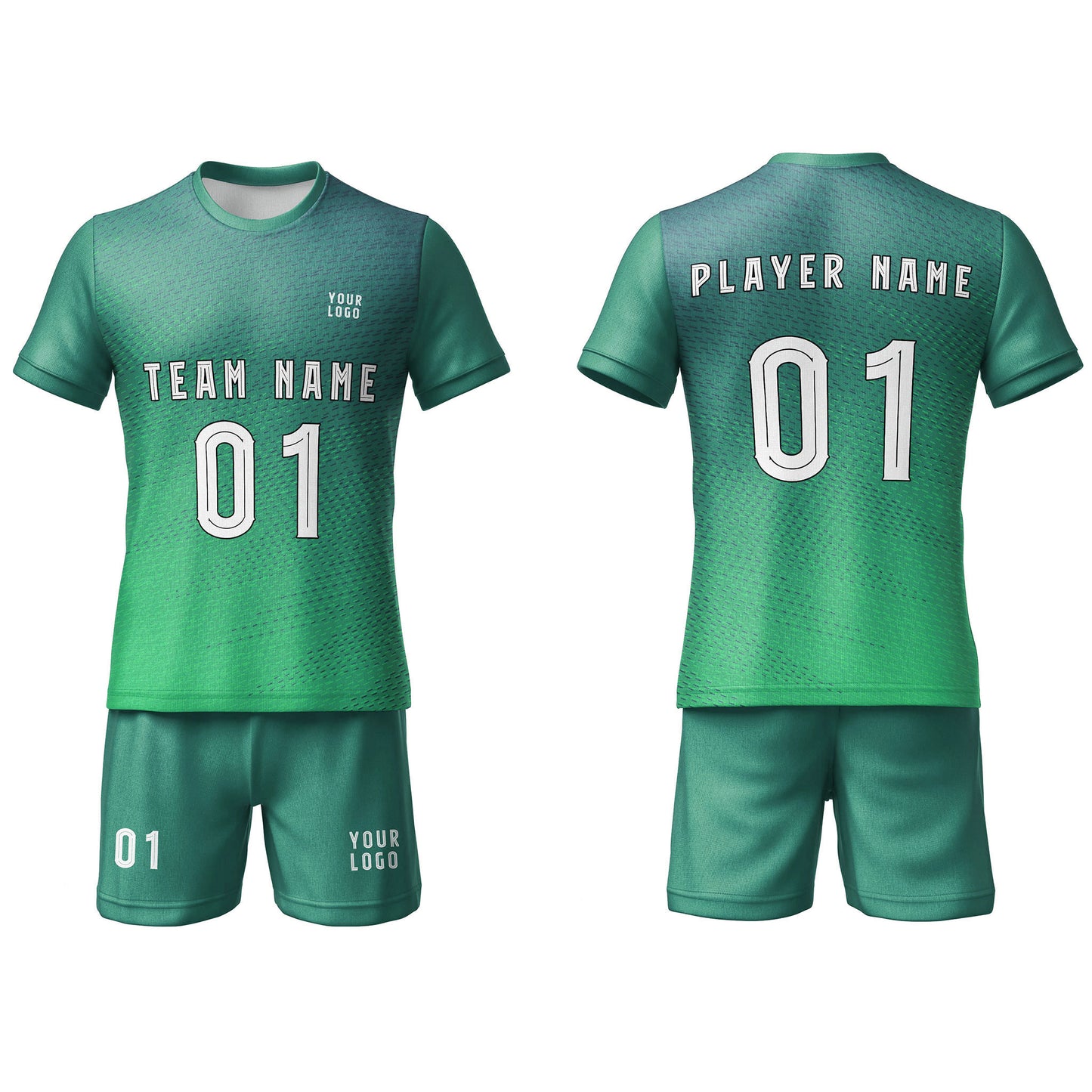 Custom Soccer Uniform - Gradient Design - Personalized Kit