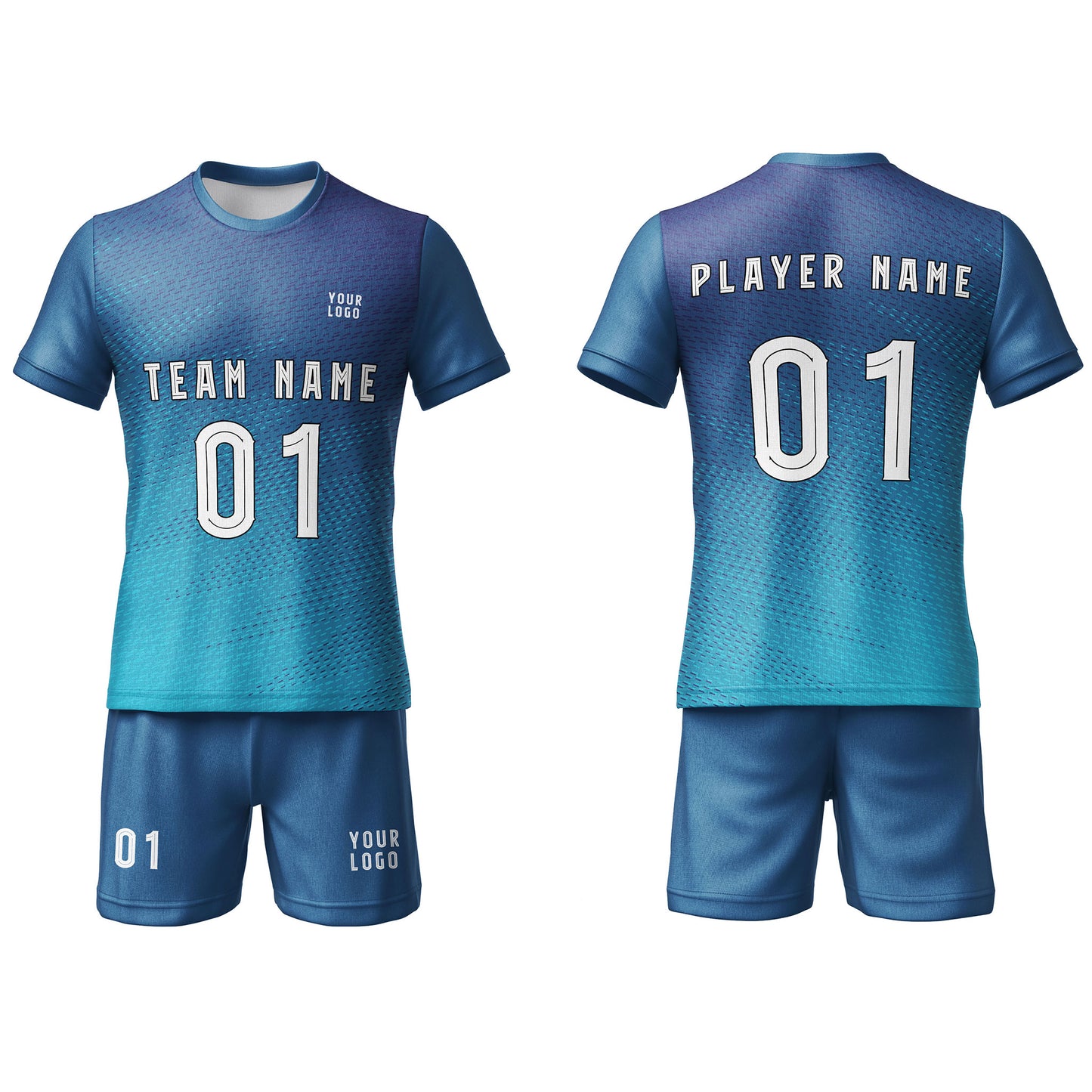 Custom Soccer Uniform - Gradient Design - Personalized Kit
