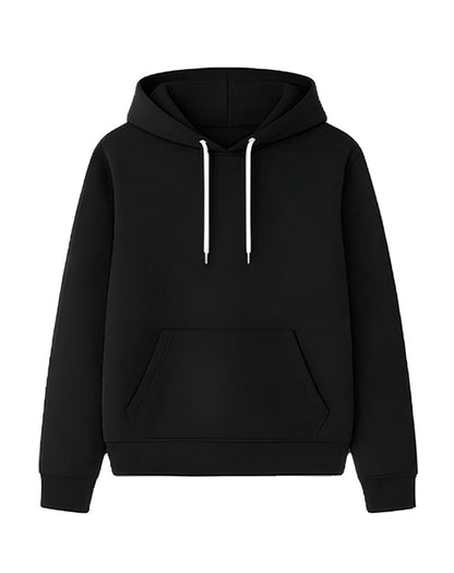Custom Men Basic Hoodie - Solid Color Personalized Pullover